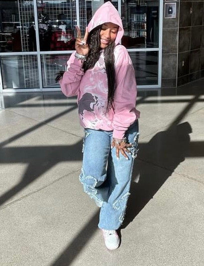 SKULLY PINK HOODIE