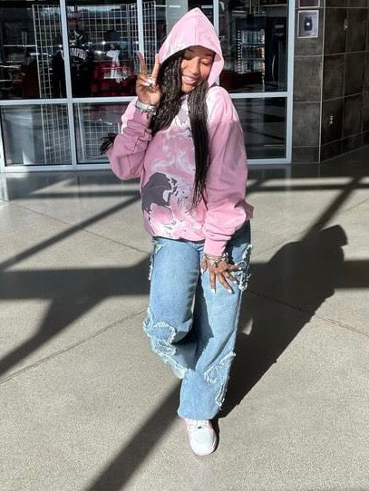 SKULLY PINK HOODIE