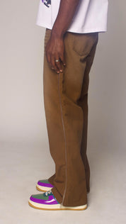 ZIP FLARE DENIM JEANS